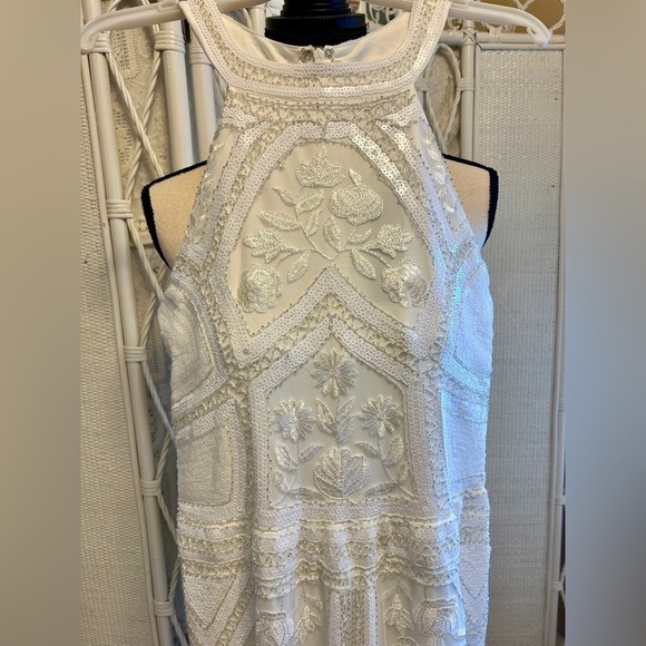 Lulu's Cream Embroidered Halter Jumpsuit - Picture 5 of 16